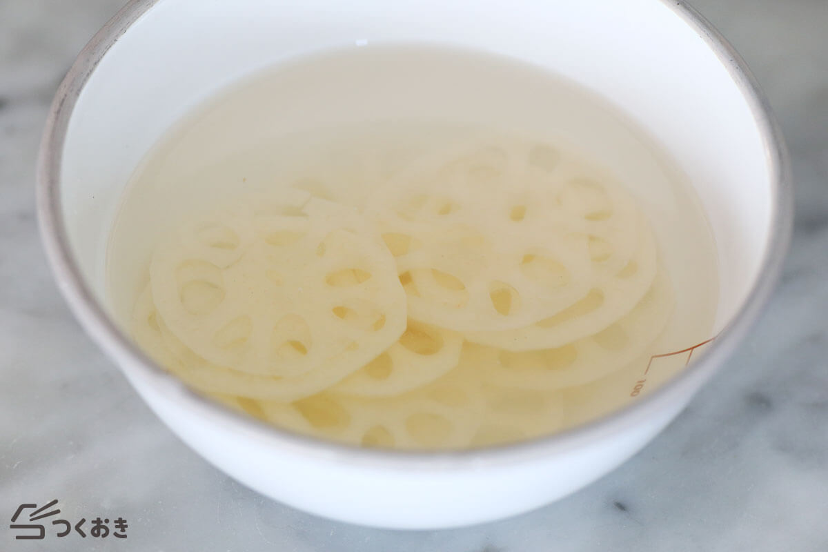 れんこんハンバーグてりやき味の手順写真その1