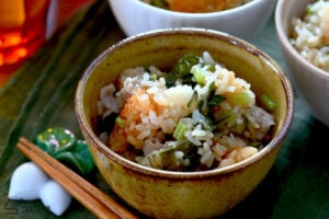 豚バラと青菜の中華風おこわ（ツァイファン風）の写真